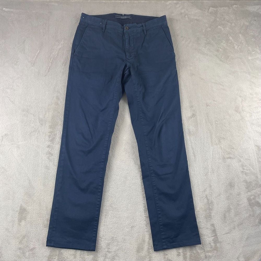 Incotex Model 30 Navy Slim Fit Stretch Cotton Trousers - The