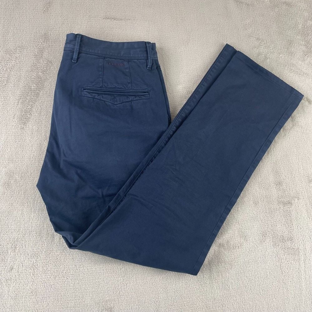 Incotex Pants Men 31x30 Blue Slacks Slim FIt Pattern 30