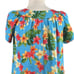 Puanani RJC Hawaiian Vintage Dress Tulip Sleeve Tropical Floral Women Size Large