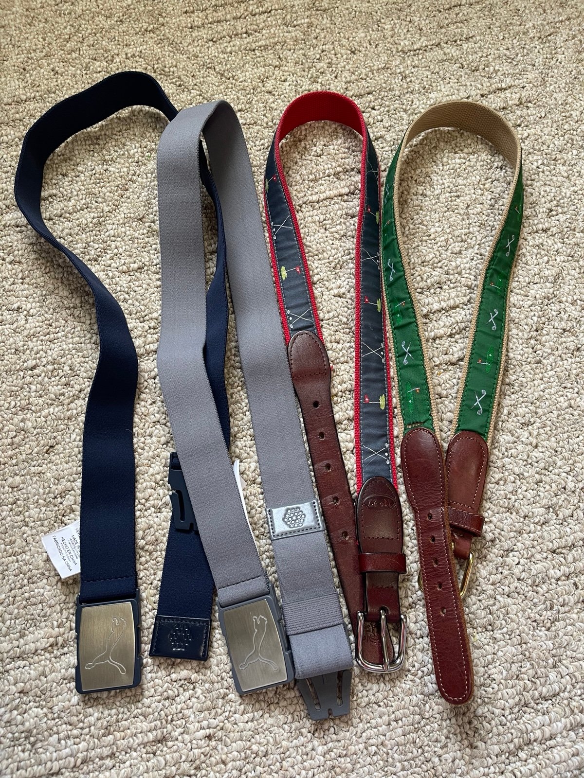 Men’s golf belts bundle of 4