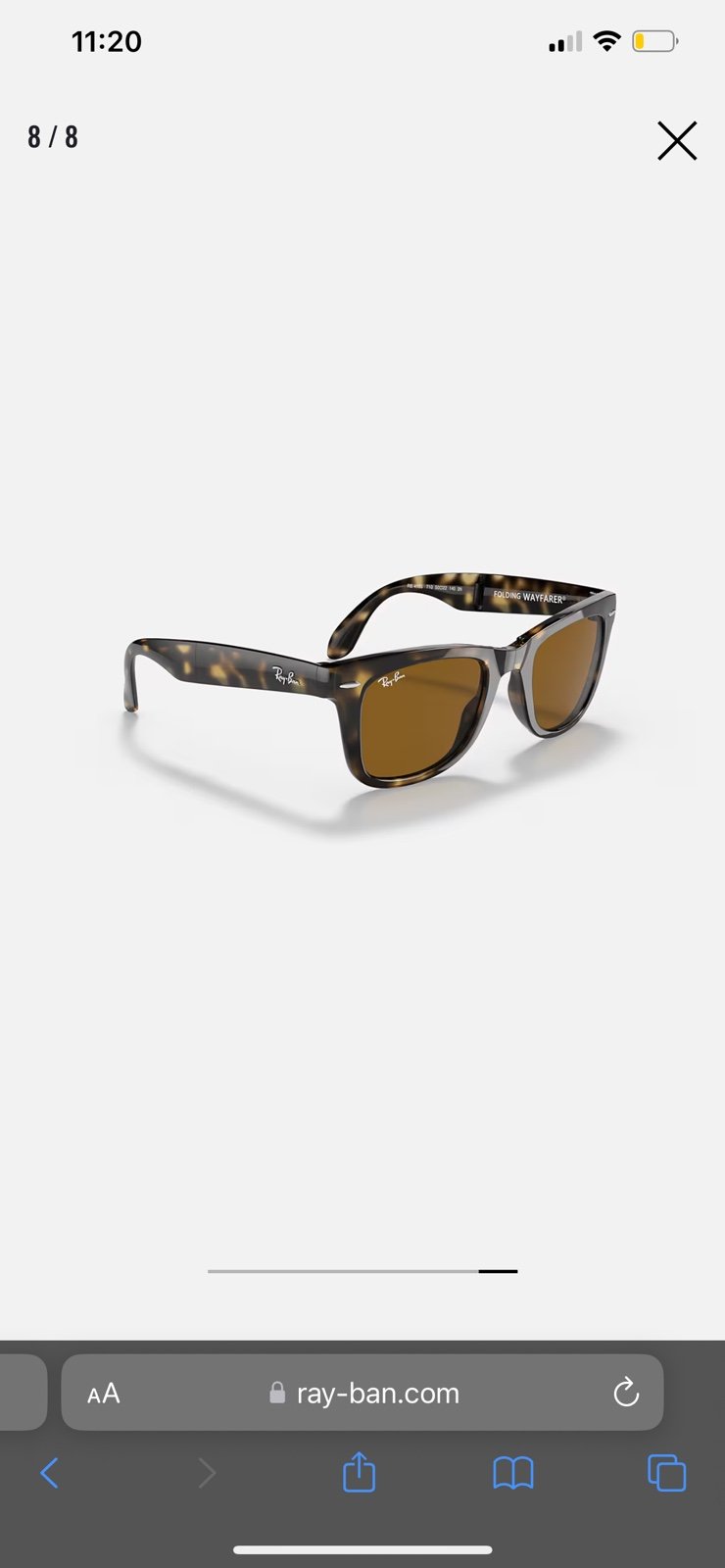 Rayban Unisex Wayfarer Folding Sunglasses