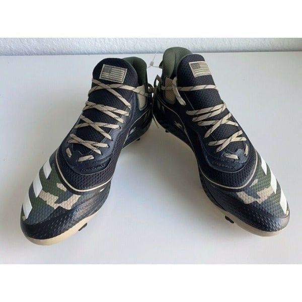 Adidas Baseball Cleats Camo Icon V Bounce Metal USA Military FX4258 Size 14 NWOB