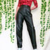 Vintage 80s black leather pants