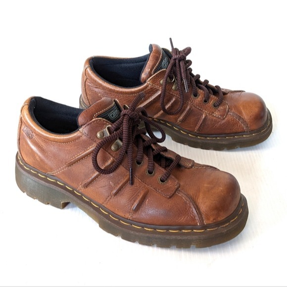 DOC MARTENS 11306 men's brown leather lace-up loafers oxfords