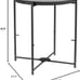 Round Charcoal-Gray Side Table with Cloth Basket - Brand NEW!