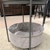 Round Charcoal-Gray Side Table with Cloth Basket - Brand NEW!