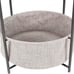 Round Charcoal-Gray Side Table with Cloth Basket - Brand NEW!