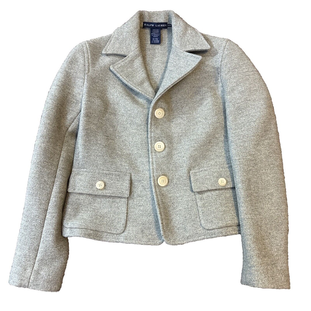 Ralph Lauren Blue Label Wool Pea Coat Blazer Made In USA Sz M