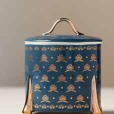 Anthropologie x The Met Stoneware Candle Decaled Glazed Classic Art Nouveau New