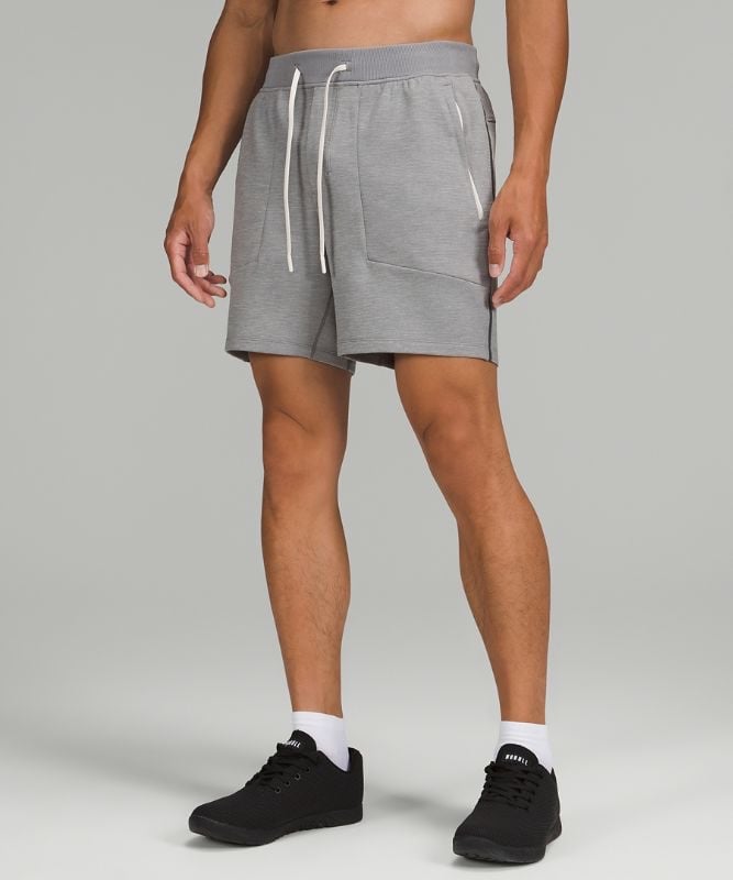 Lululemon Textured Tech Short size S Heathered White Opal Rhino Grey HWTO/RHIG