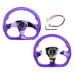 JDM Universal 6-Hole 326mm Vip Purple Crystal Bubble Neo Spoke Steering Wheel