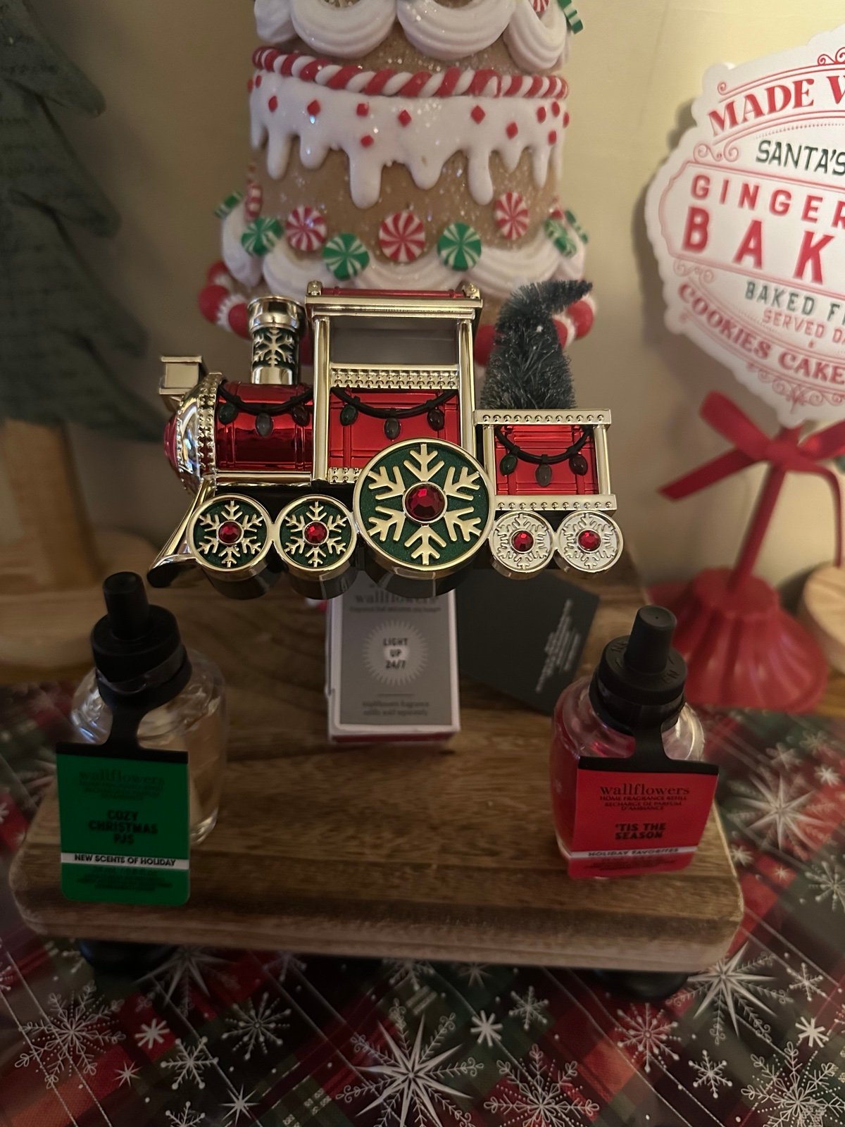 BBW new Train Projector wallflower and refills cozy Christmas pjs it’s the seaso