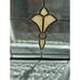 Vintage Stained Glass Window SunCatcher Tiffany Style Clear Peach Color Art Deco