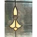 Vintage Stained Glass Window SunCatcher Tiffany Style Clear Peach Color Art Deco