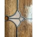 Vintage Stained Glass Window SunCatcher Tiffany Style Clear Peach Color Art Deco