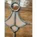 Vintage Stained Glass Window SunCatcher Tiffany Style Clear Peach Color Art Deco