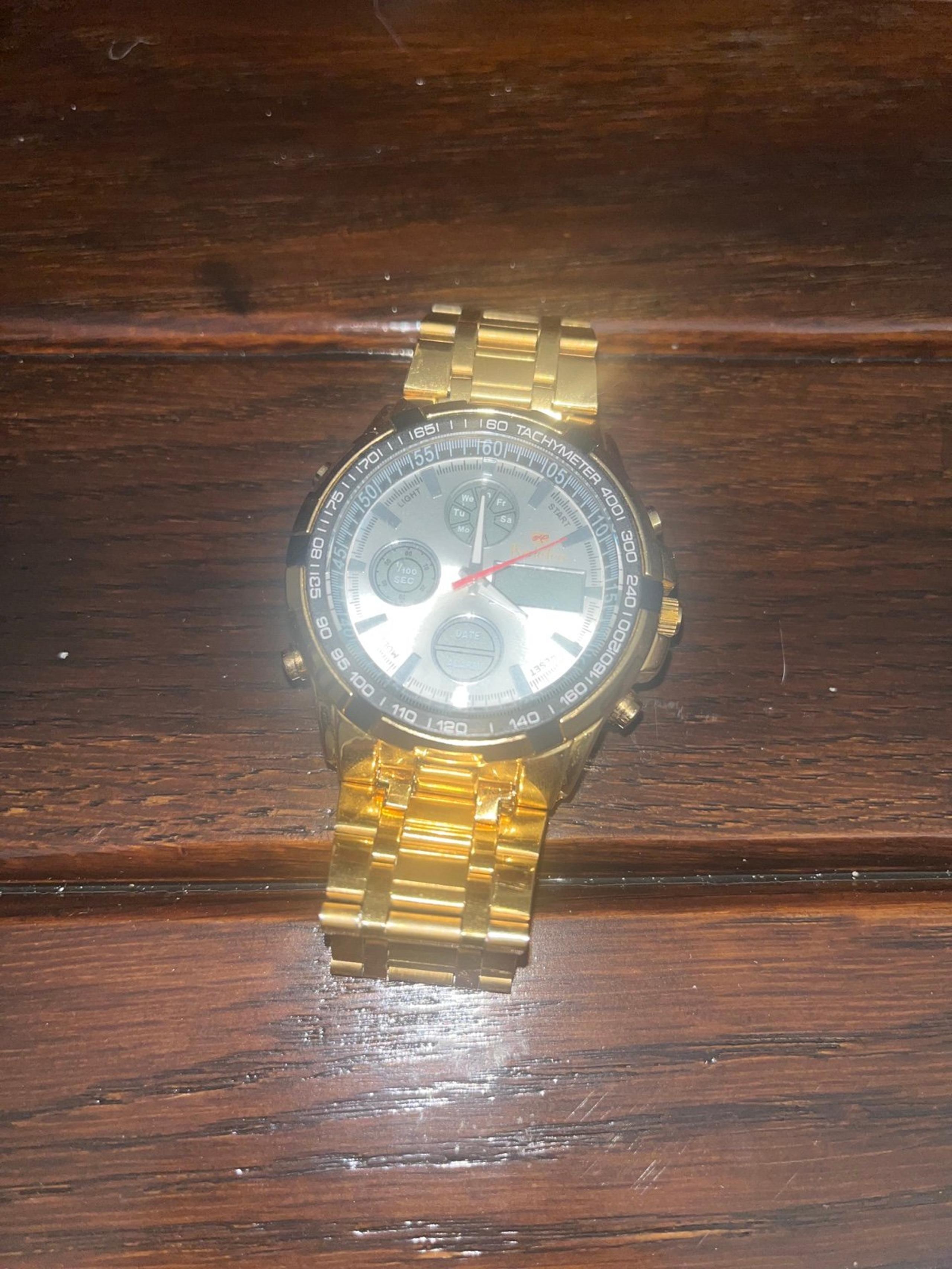 Kuletco Gold+Quartz stainless steel Watch
