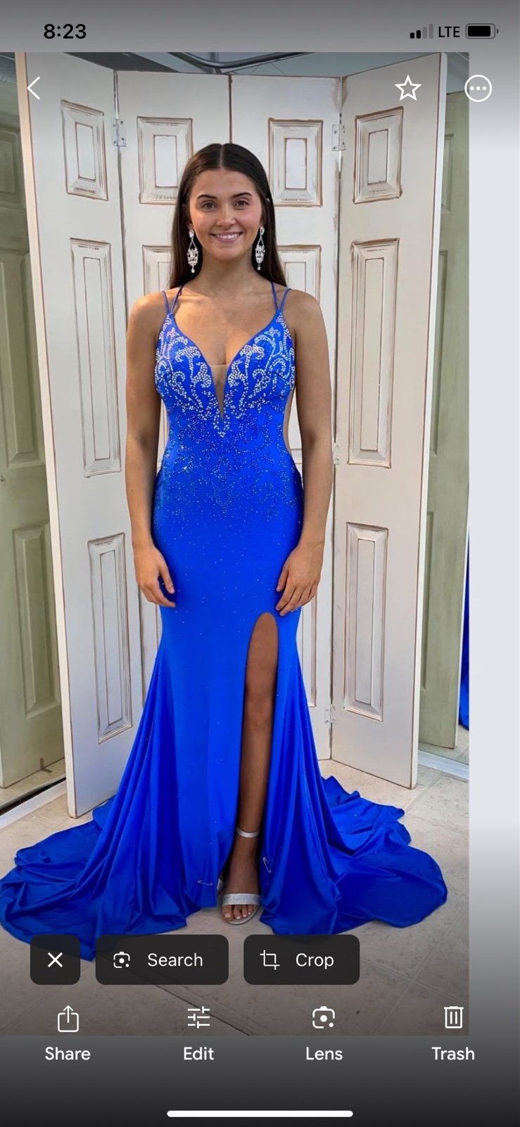 Beautiful blue prom dress