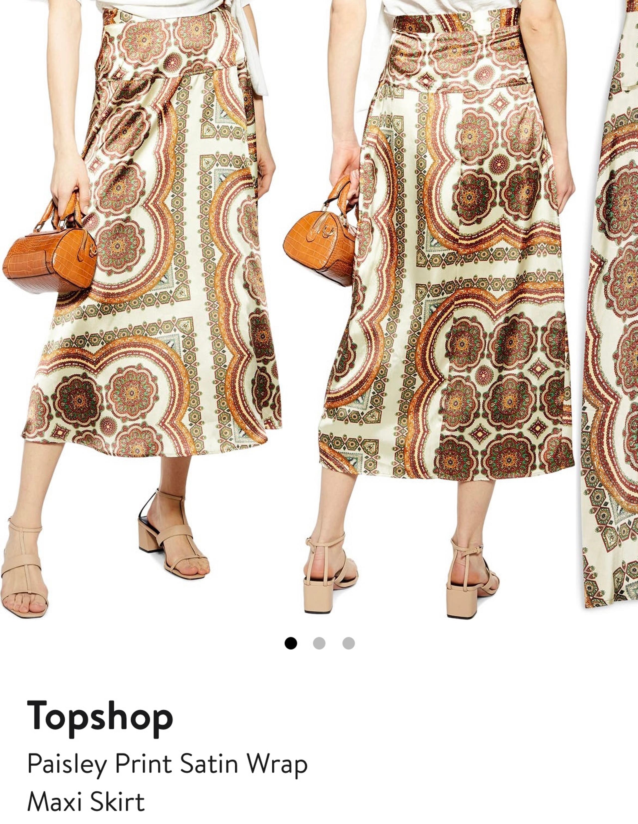 Topshop Satin Wrap Skirt