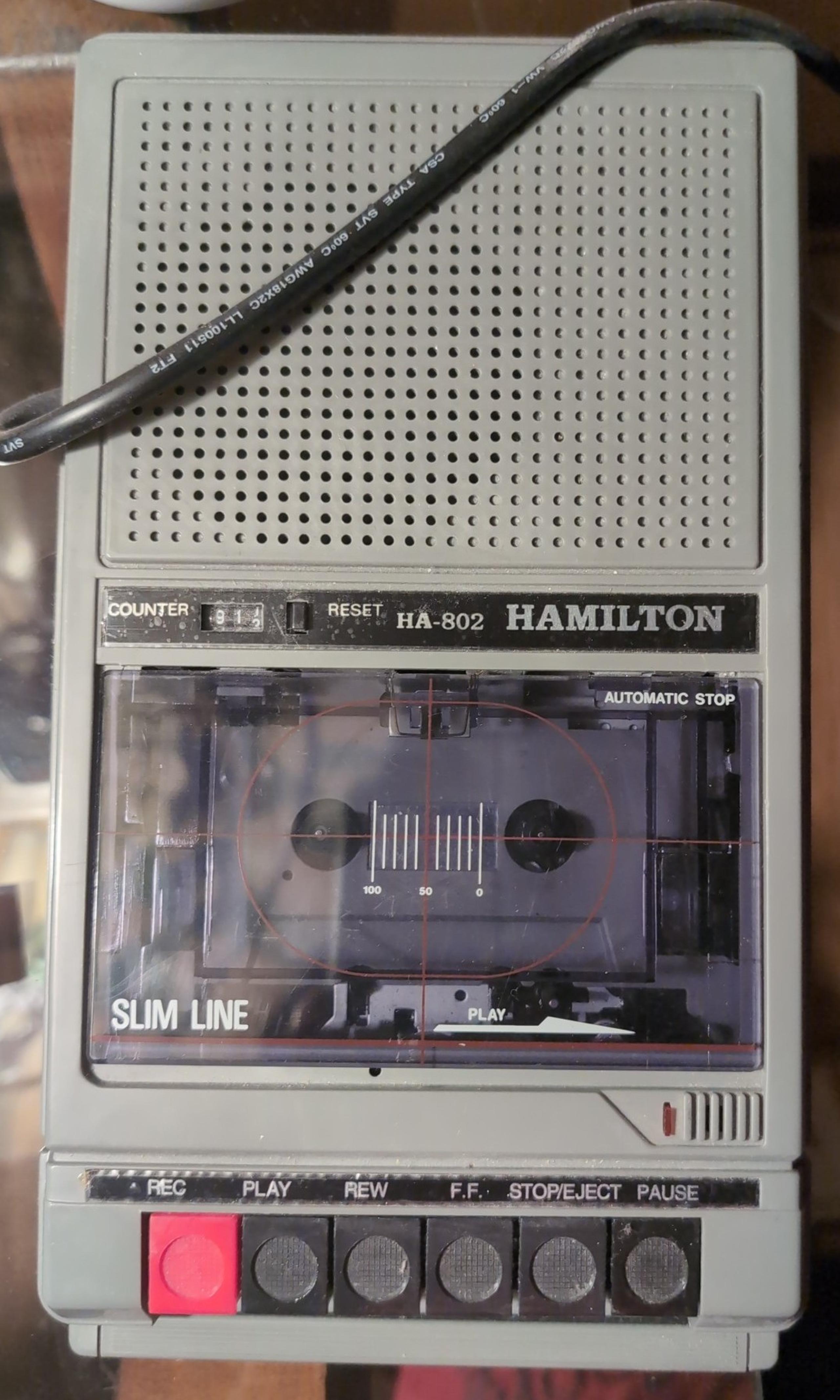 Vintage Hamilton Slimline tape recorder