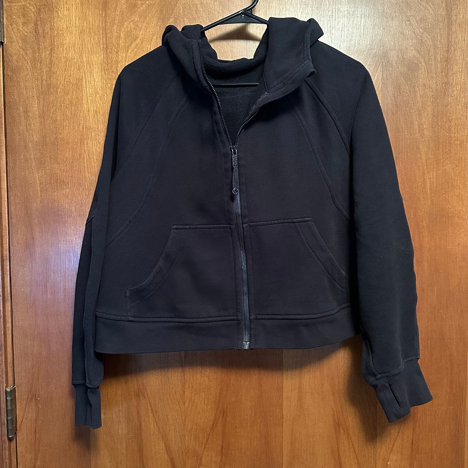Lululemon Funnel Neck Full Zip Hoodie Scuba Black Medium / Large M/L