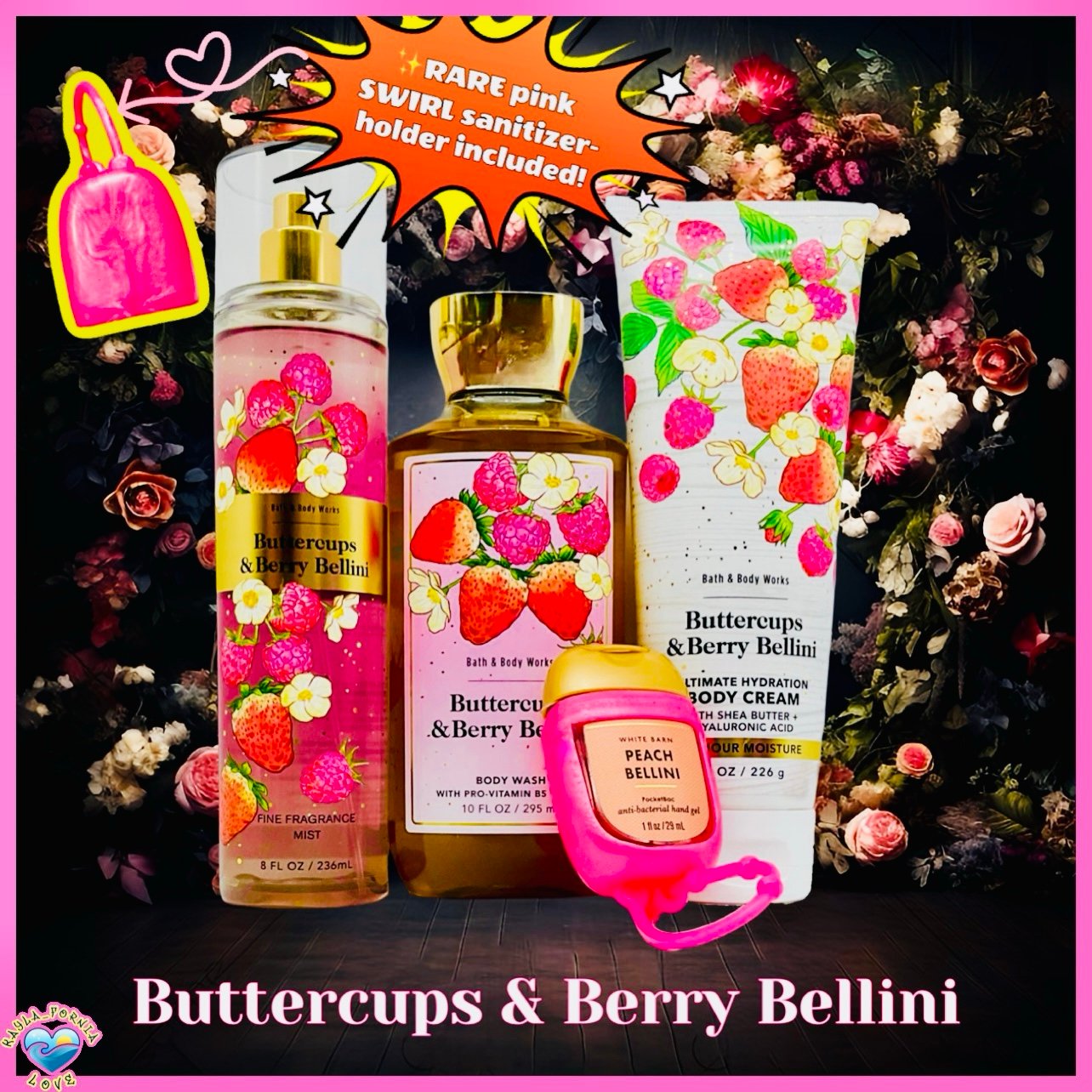 BBW ♥︎ Buttercups + Berry Bellini ♥︎ 5 pc gift set