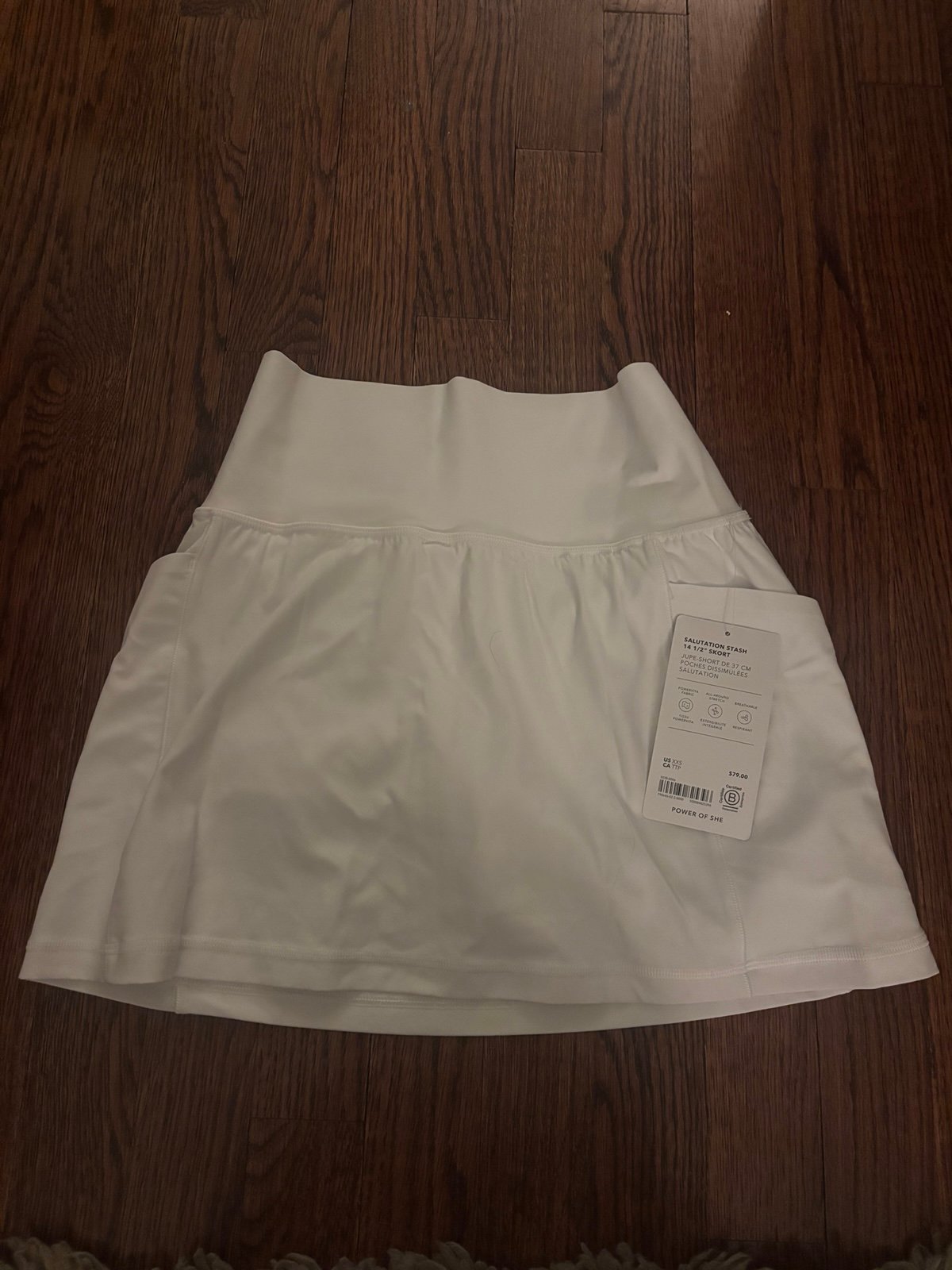 Athleta size xxs white skirt new with tags