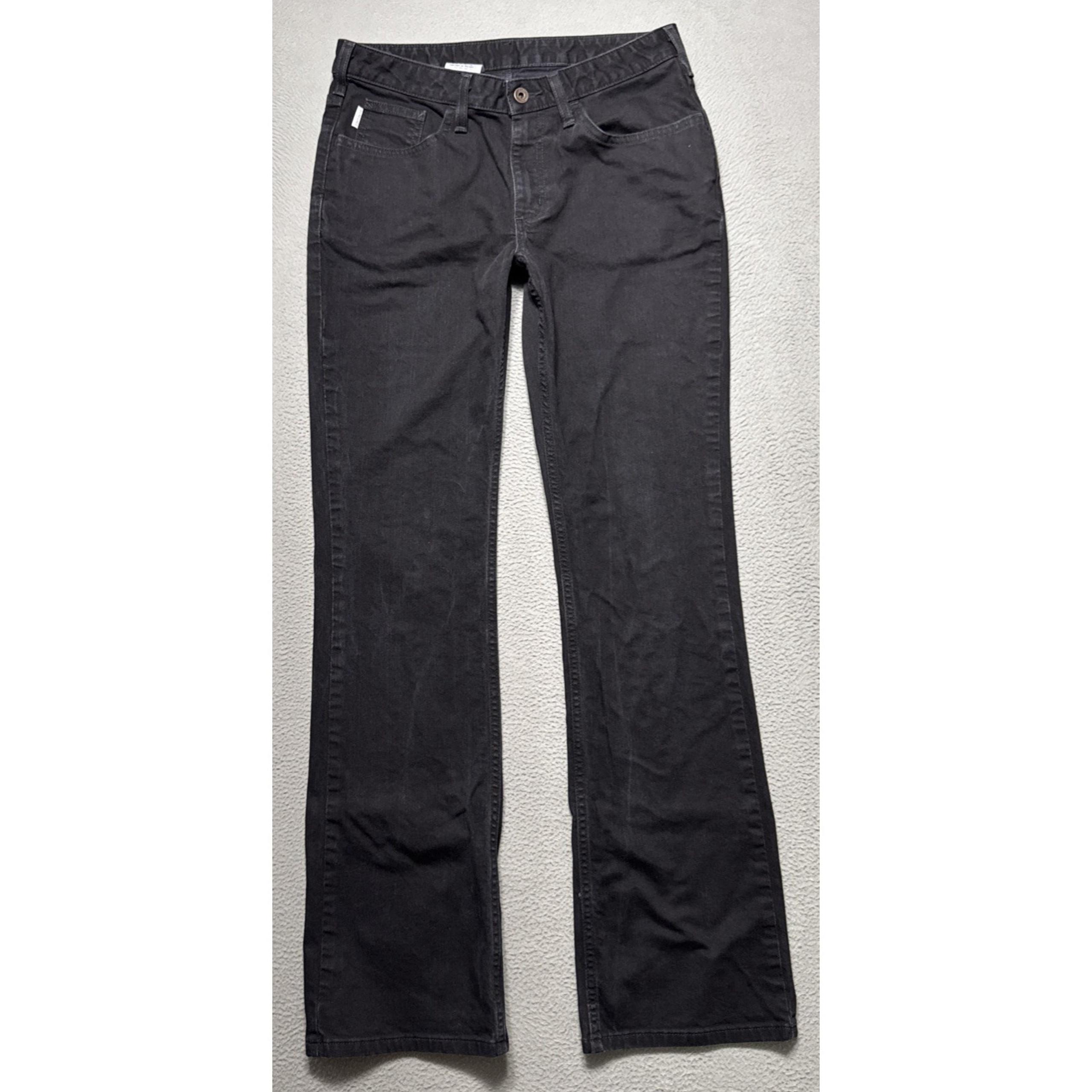 Carhartt Jeans Womens 8x34 (30x32) Black Original Fit Boot Stretch Faded Denim