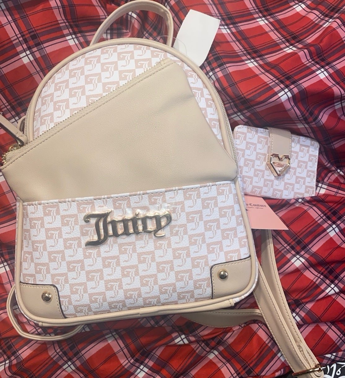 Juicy Couture Backpack with Pullout Pouch plus wallet
