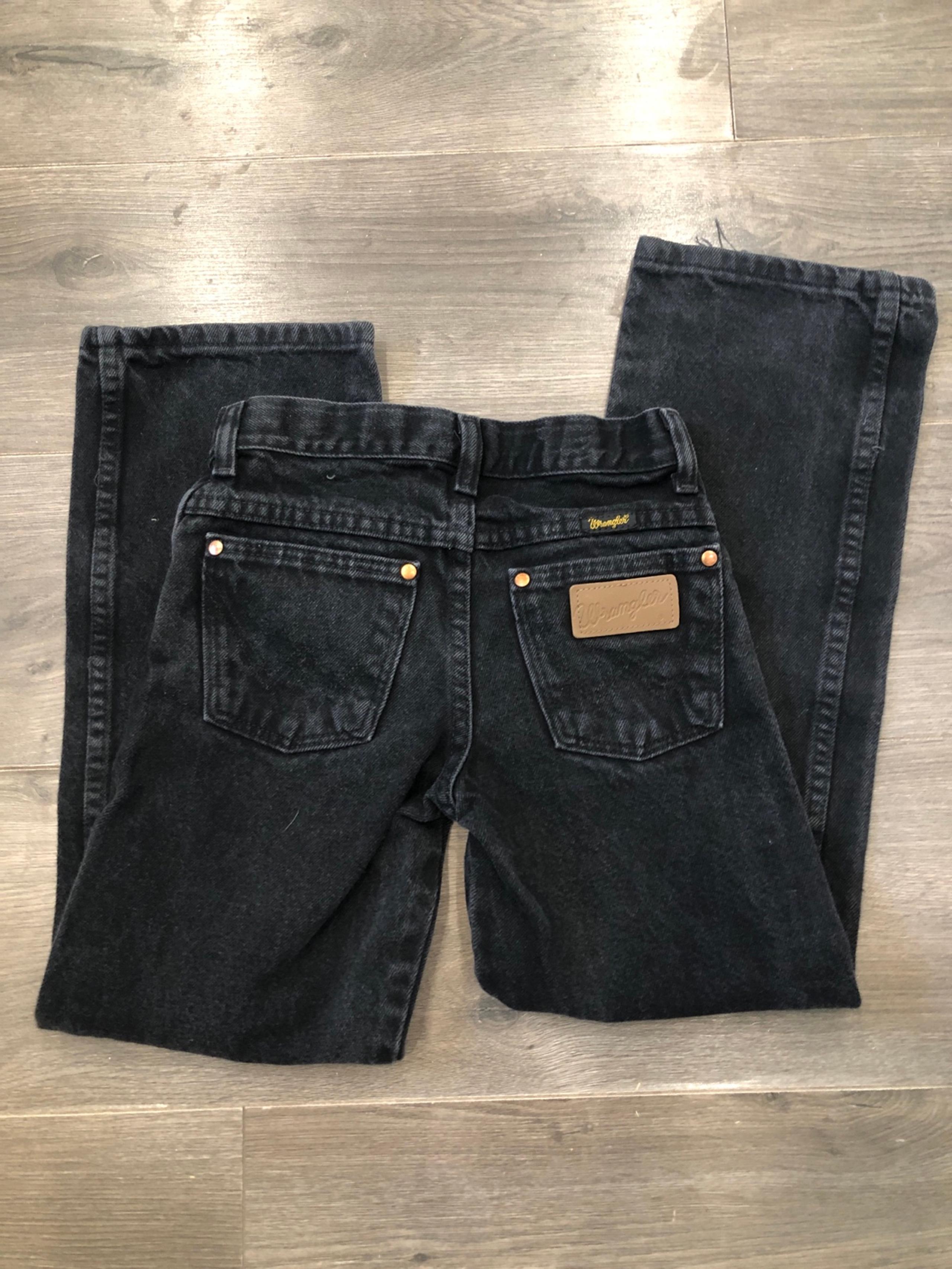 Black Wrangler Jeans size youth 9 Regular Bootcut (B49)
