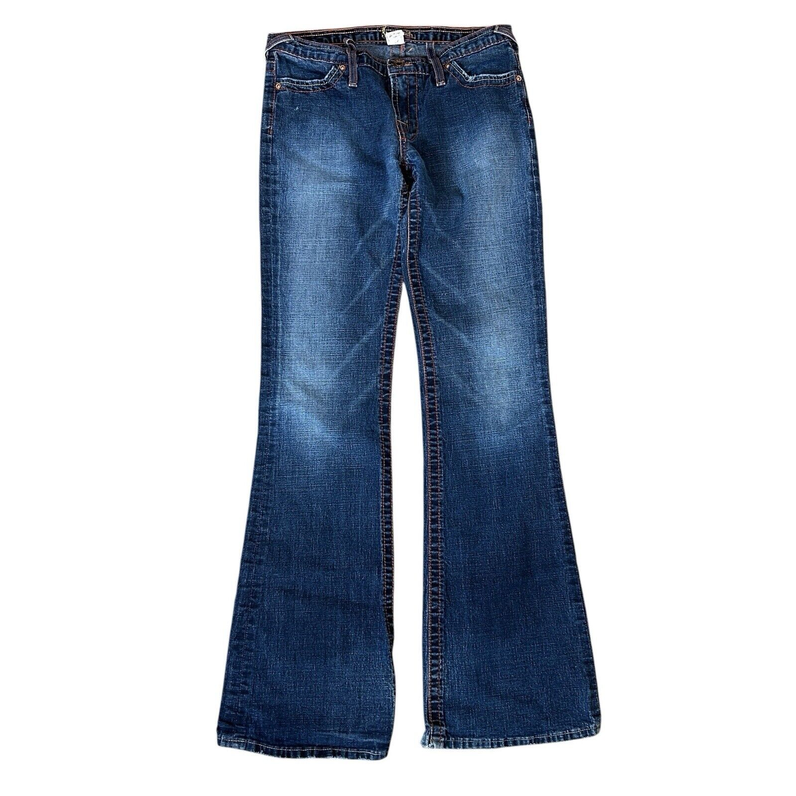 Y2k Von Dutch Levi Low Rider Low Rise Flare Jeans Womens 27 Blue Rocker Vintage