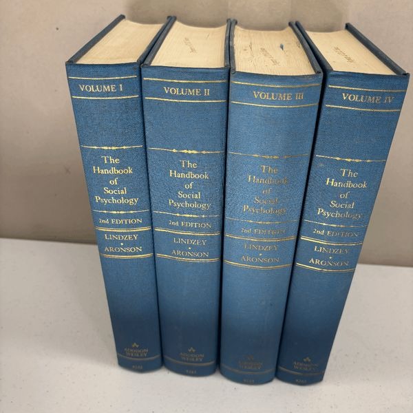 The Handbook of Social Psychology 2nd Edition 4 book Set Lindzey & Aronson