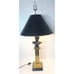 Vintage Roman/Greek Bust Statue 32x15” Brass On Marble Table/Desk Lamp.