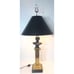 Vintage Roman/Greek Bust Statue 32x15” Brass On Marble Table/Desk Lamp.