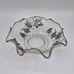 Vintage Silver City Glass Company Sterling on Glass Decorative Scalloped Bowl