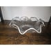 Vintage Silver City Glass Company Sterling on Glass Decorative Scalloped Bowl