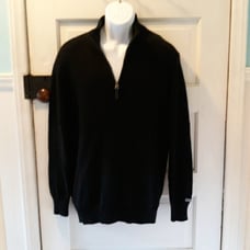 Mens black Columbia zip neck sweater medium