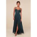 NWOT Lulus Stunning Grace Emerald Green Cutout A-Line Maxi Dress Wedding Size L