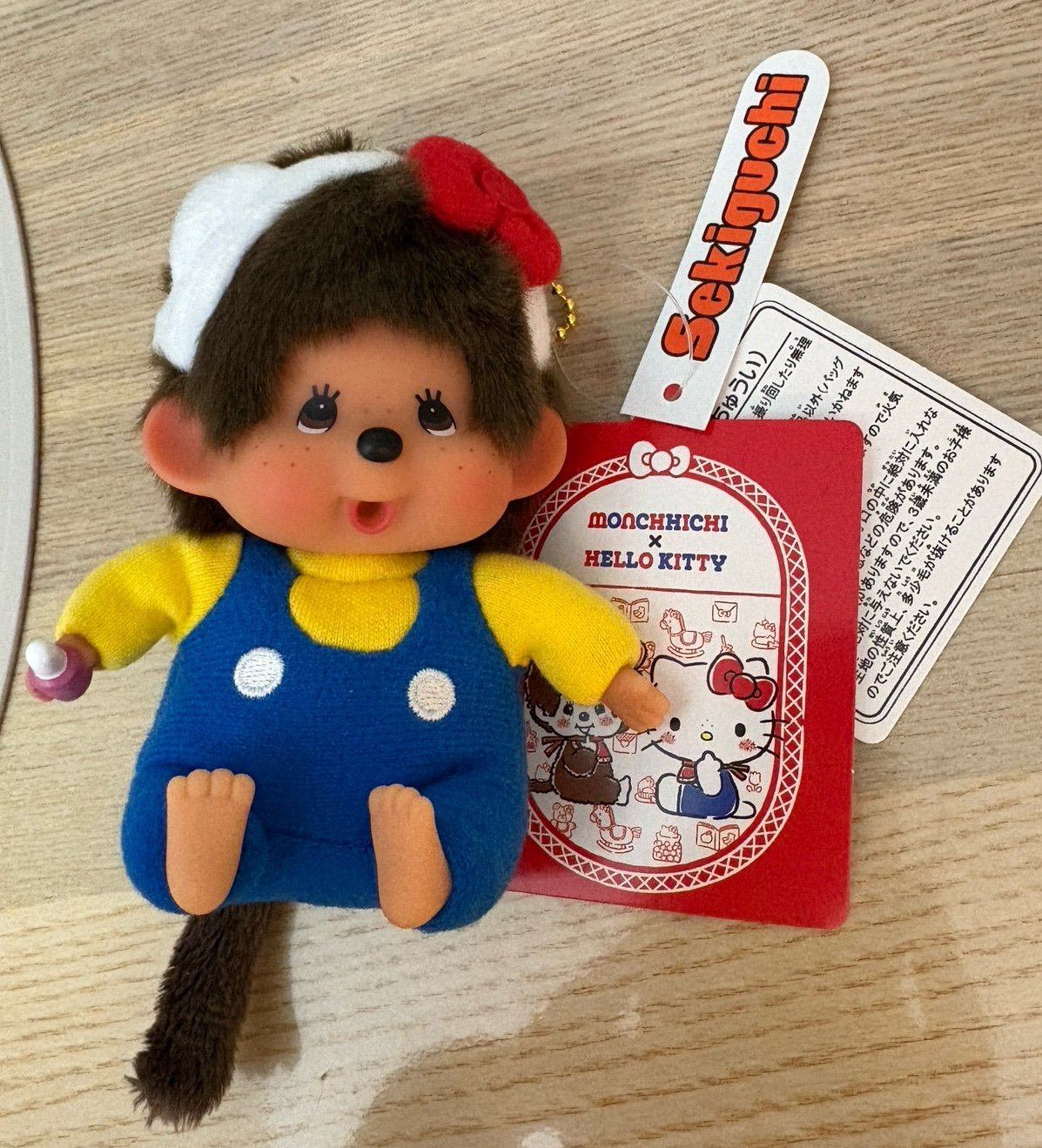 Monchichi X Hello Kitty Plush Doll Bagcharm Keyring