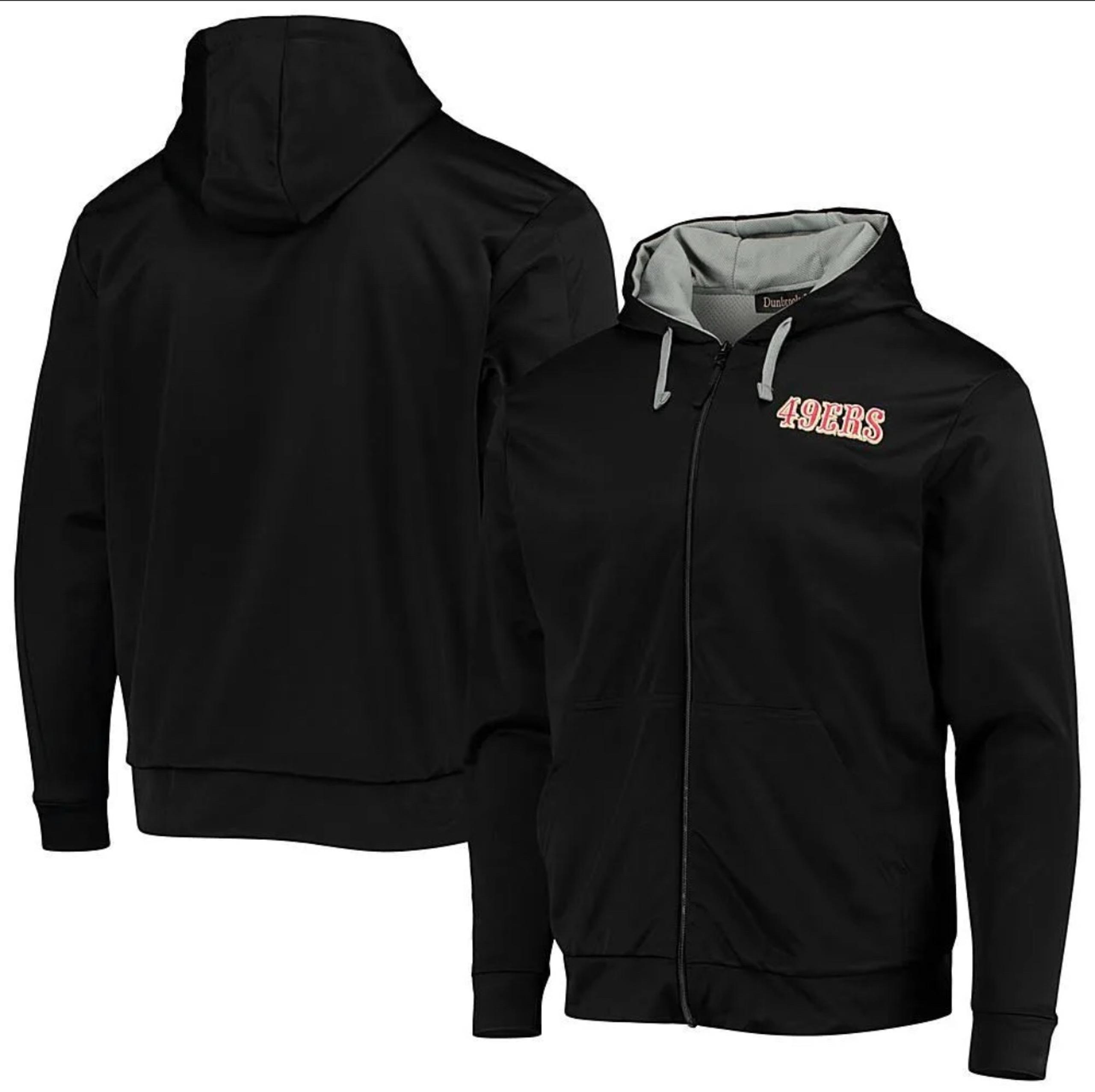 Men's Dunbrooke Black/Gray San Francisco 49ers Apprentice Full-Zip Hoodie