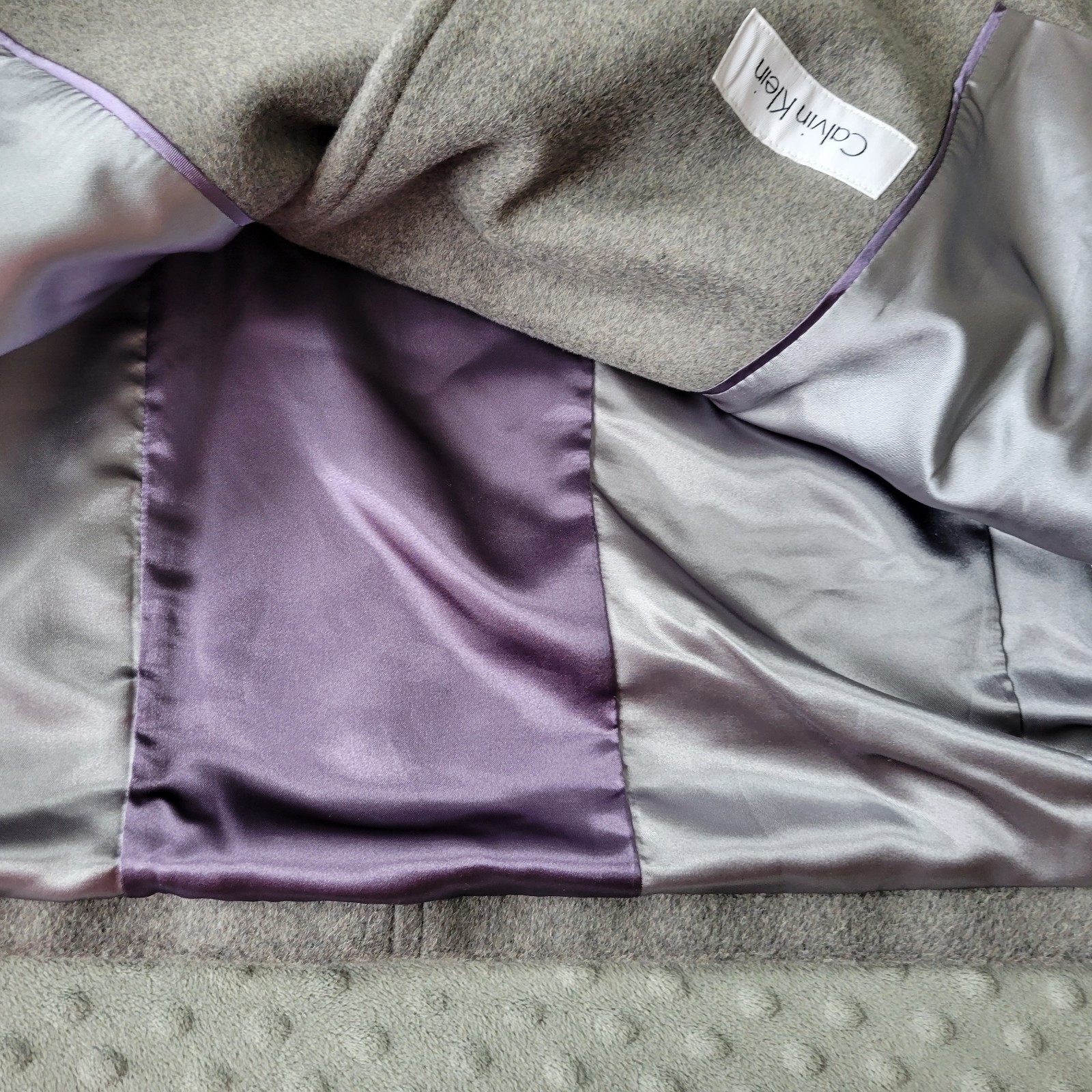 NWT Calvin Klein Grey Silk Lined shops Peacoat Size 3X