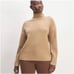 Everlane The Cashmere Oversized Turtleneck Sweater Womens XXS Light Camel Ribbed