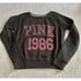 Victoria’s Secret pink, black and hot pink crewneck sweatshirt - 1989 with rhine