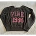 Victoria’s Secret pink, black and hot pink crewneck sweatshirt - 1989 with rhine