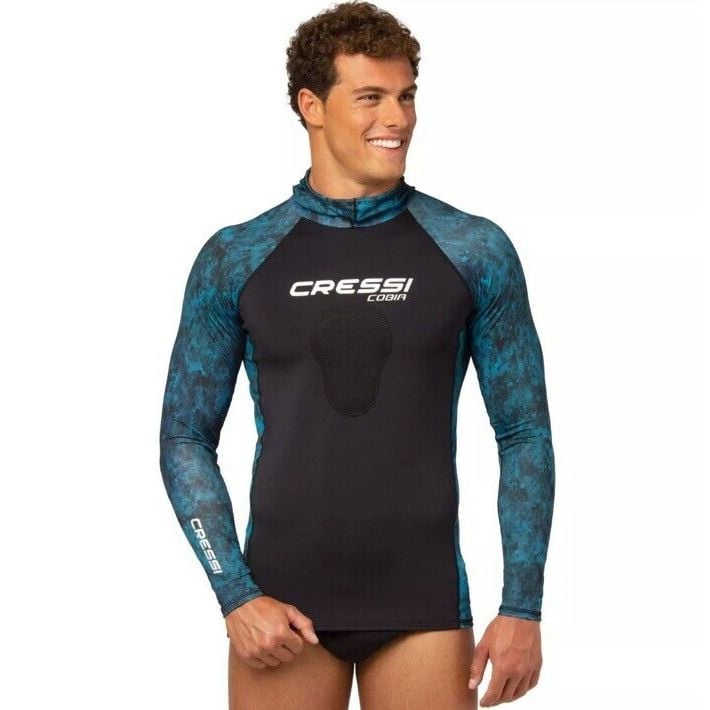 Cressi Cobia Hunter w/ Hood Rash Guard Men's Medium NWT