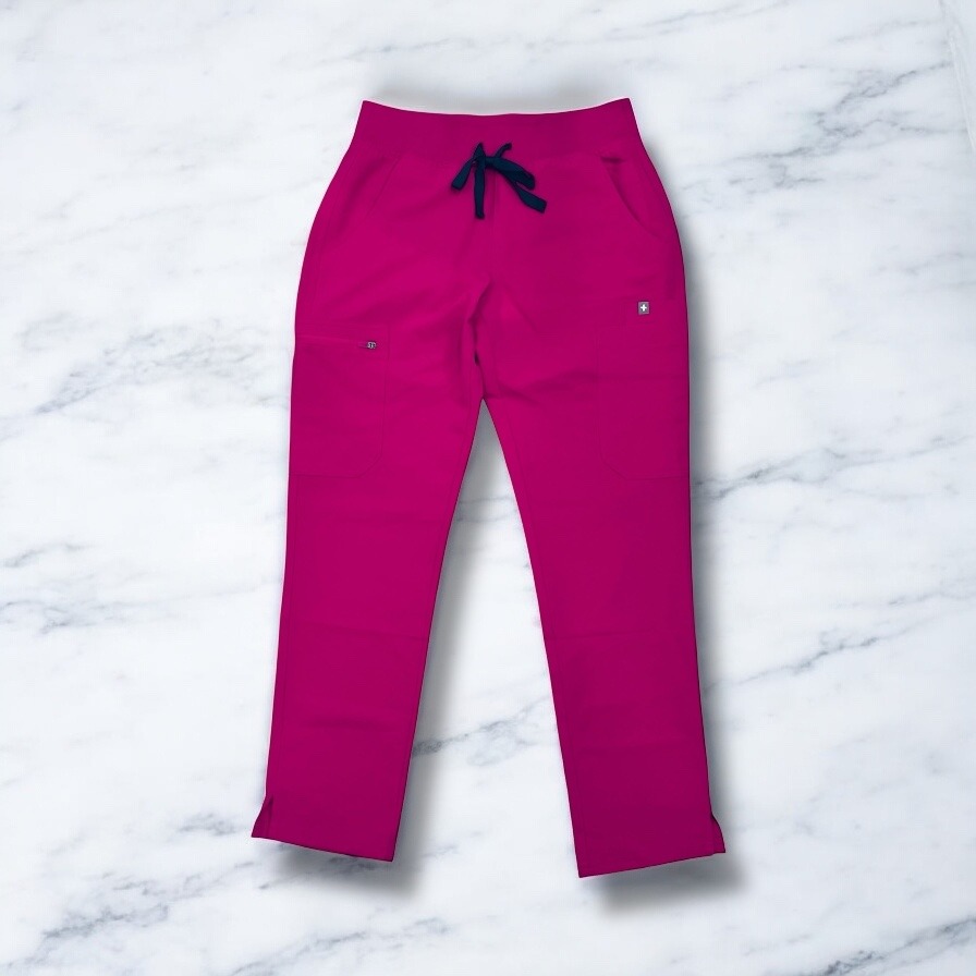 FIGS | Yola Yoga Waistband Petite Skinny Fuschia Scrub Pants XS NWT Uniform