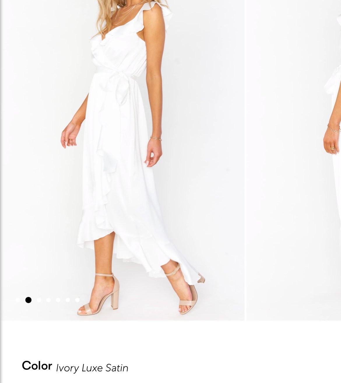 Show Me Your MuMu Samantha Ruffle Wrap Dress- Wedding or Shower Dress