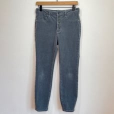 Pilcro Anthropologie High Rise Skinny Pants - 29 - Fine Corduroy Button Up Gray
