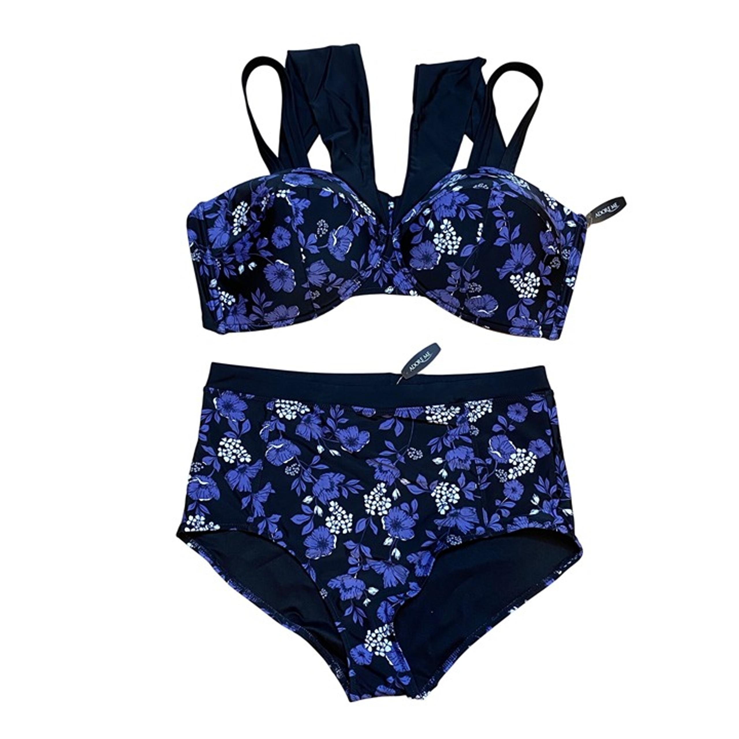 Adore Me Womens 2-Piece High-Waisted Bikini Set 1X Bottom 4X Top NWT