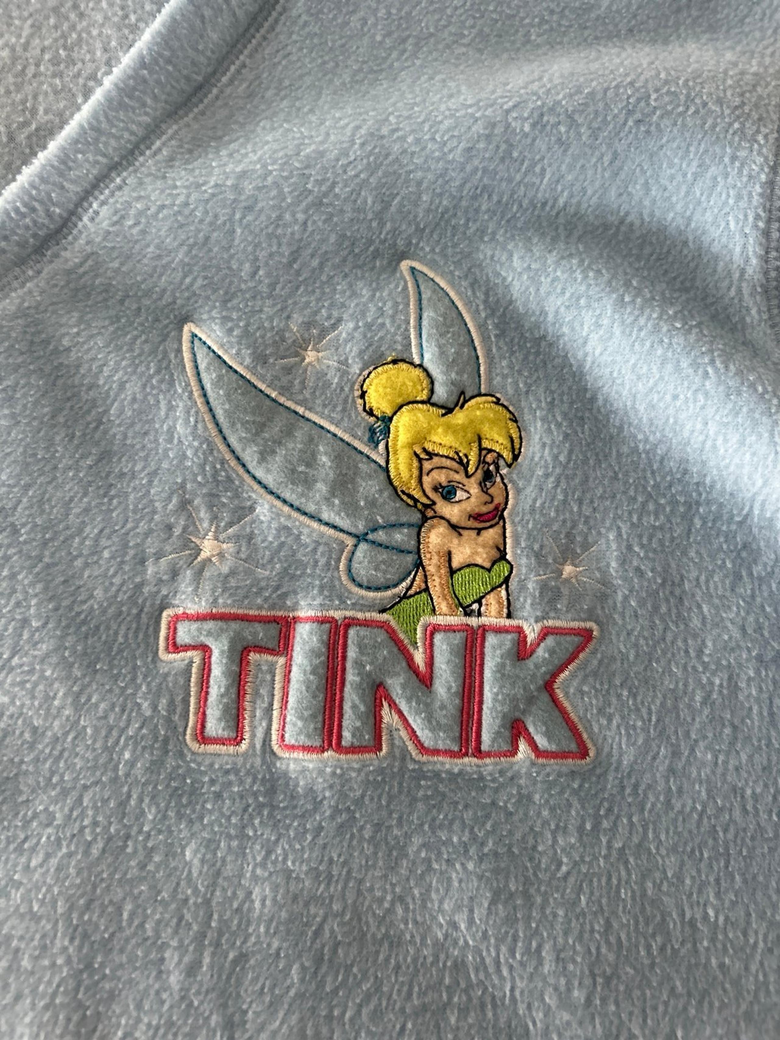 Disney tinker Bell fleece V-neck, long sleeve sweatshirt sweater blue
